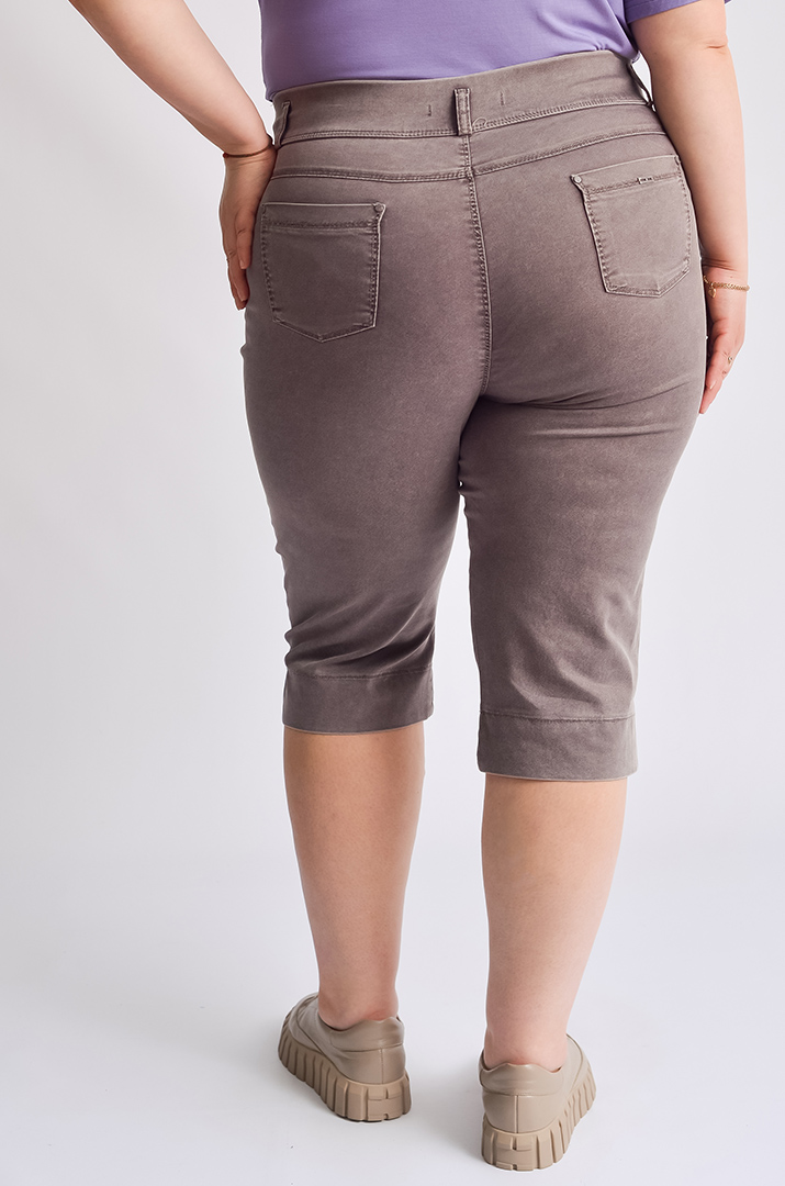 Капрі з котону з еластичним поясом великих розмірів