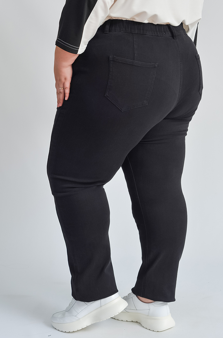 Джинси завужені з акцентним швом великих розмірів