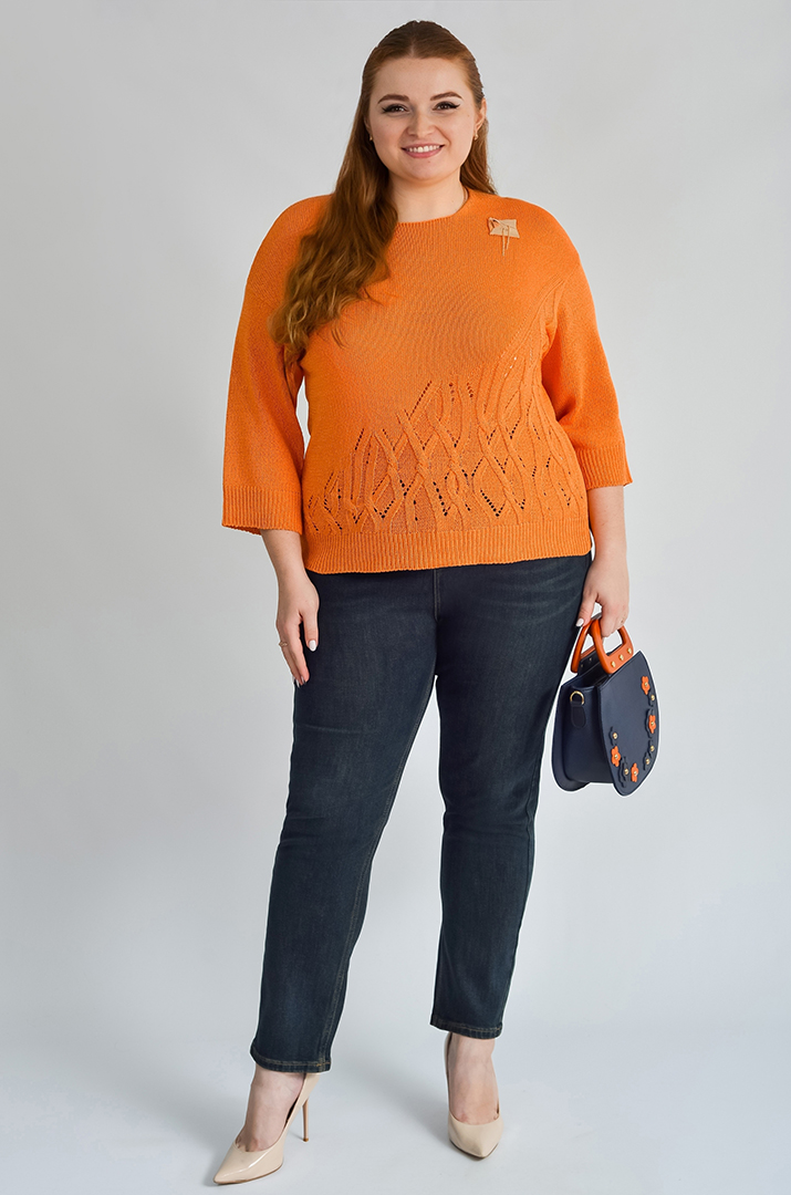 Завужені джинси з акцентом на задній кишені великих розмірів