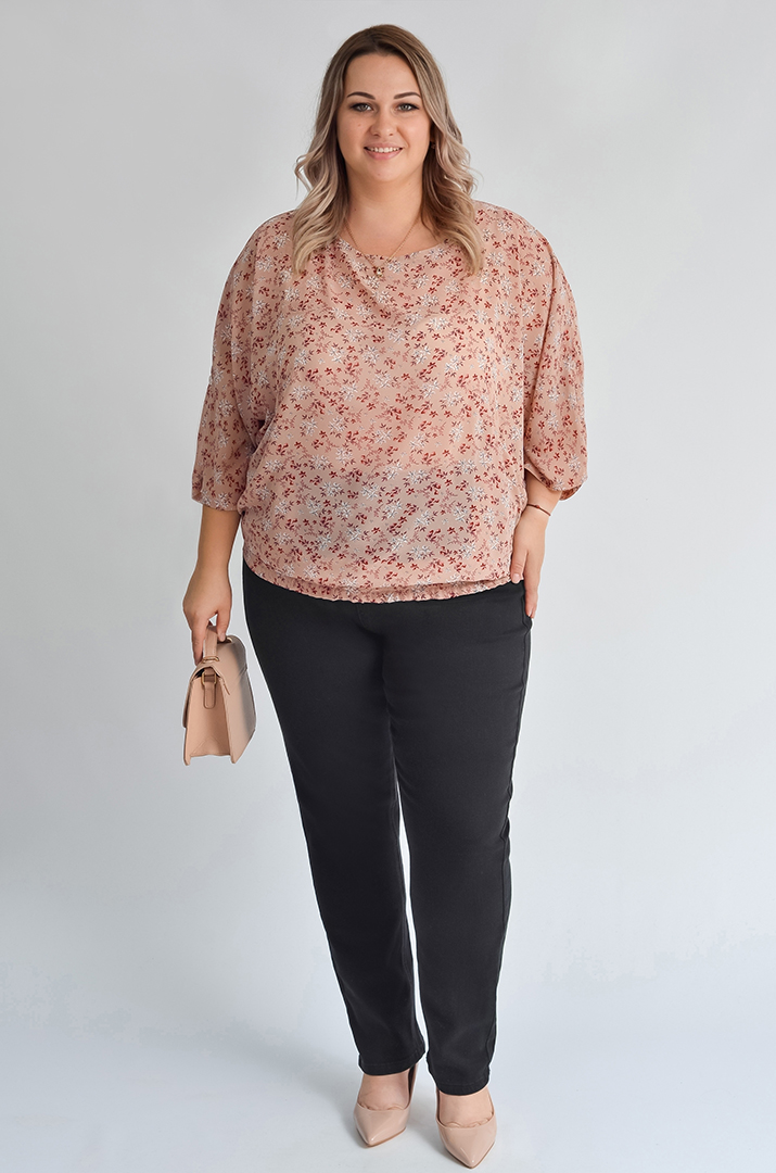 Завужені джинси з акцентом на задній кишені великих розмірів