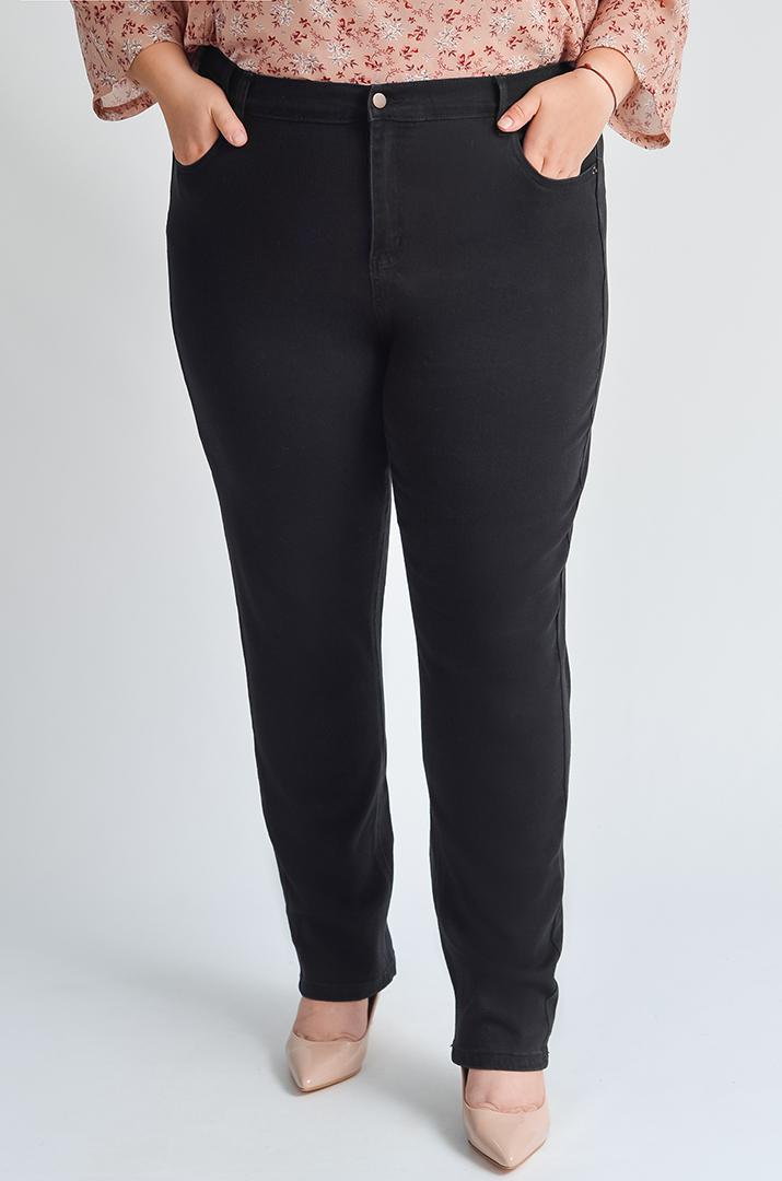 Завужені джинси з акцентом на задній кишені великих розмірів