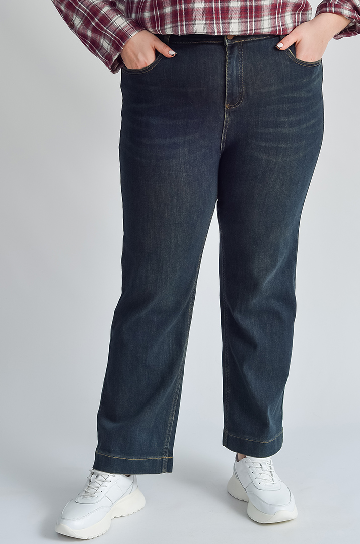 Базові джинси з легким висвітленням тканини великих розмірів