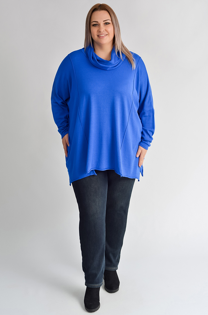 Темно-сині утеплені джинси 7/8 з флісом великих розмірів