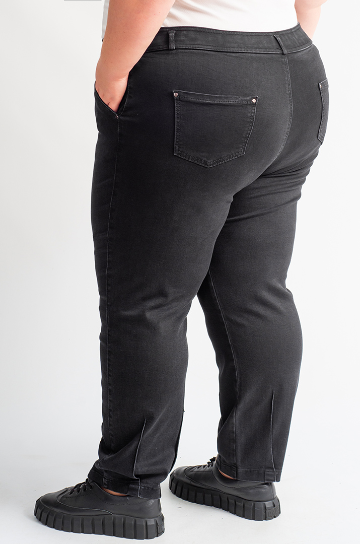 Джинси банани з контрастними прострочками великих розмірів