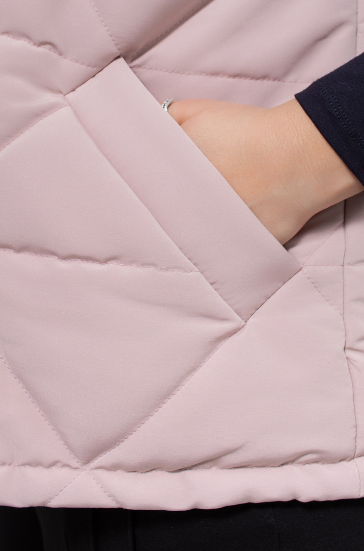 Жилет короткий пудровий батал