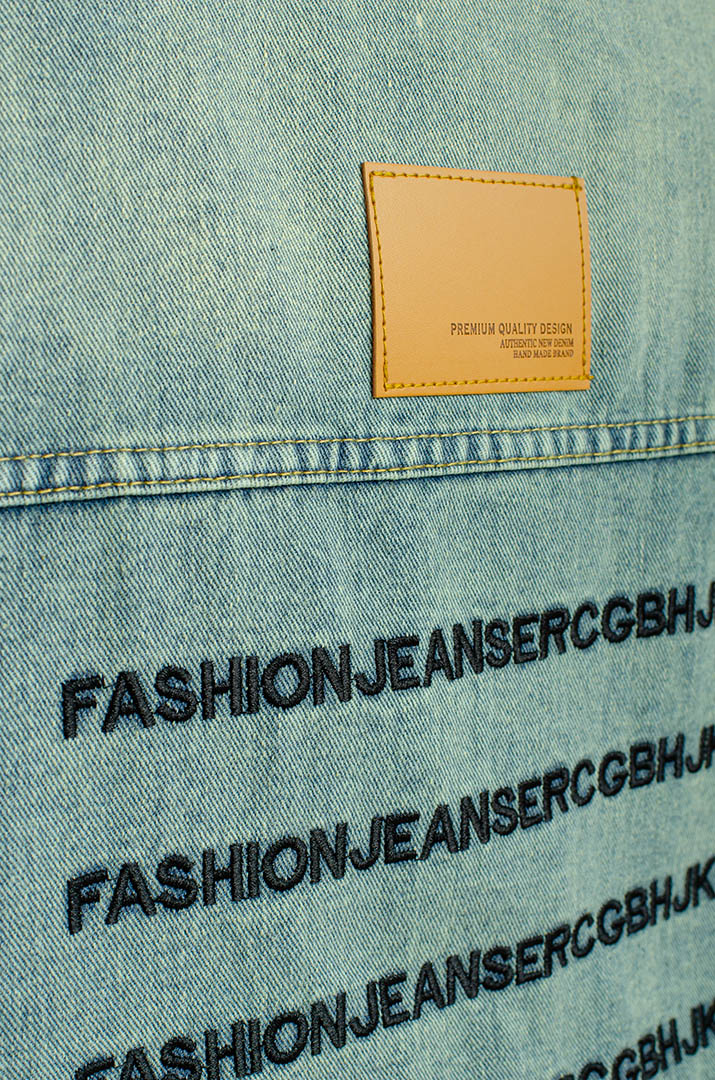 Жилет джинсовий з написами великих розмірів