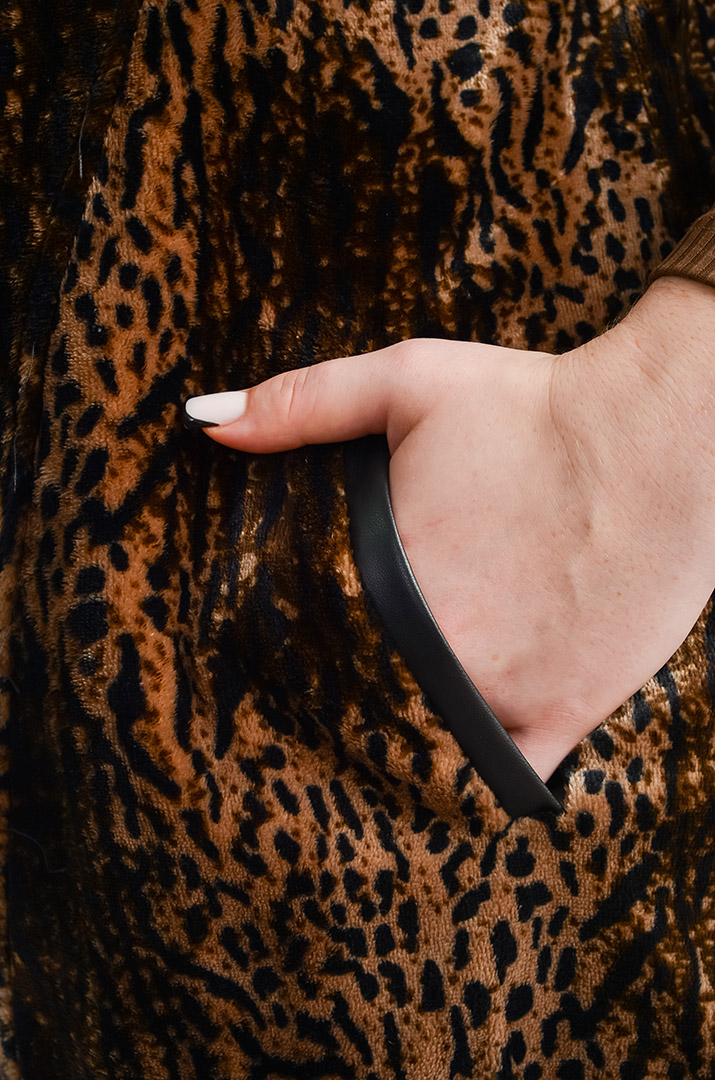 Двосторонній жилет з леопардовим принтом великих розмірів