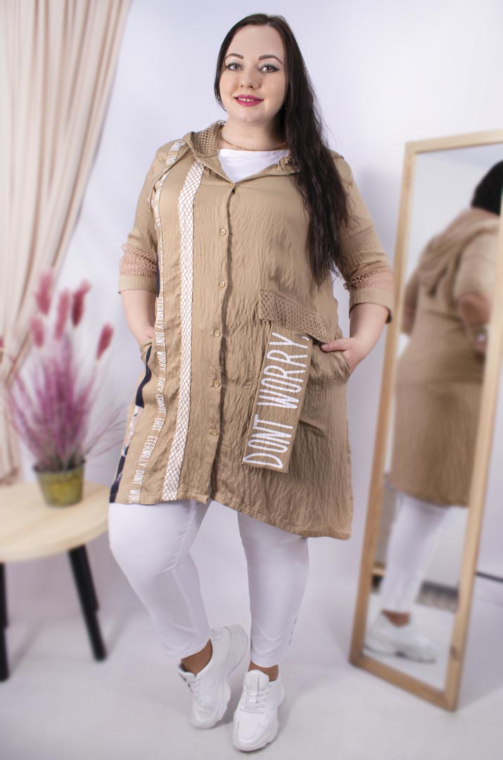 Легкий кардиган жатка з сіткою  батал