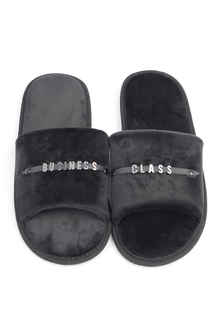 Тапочки открытые с надписью больших размеров