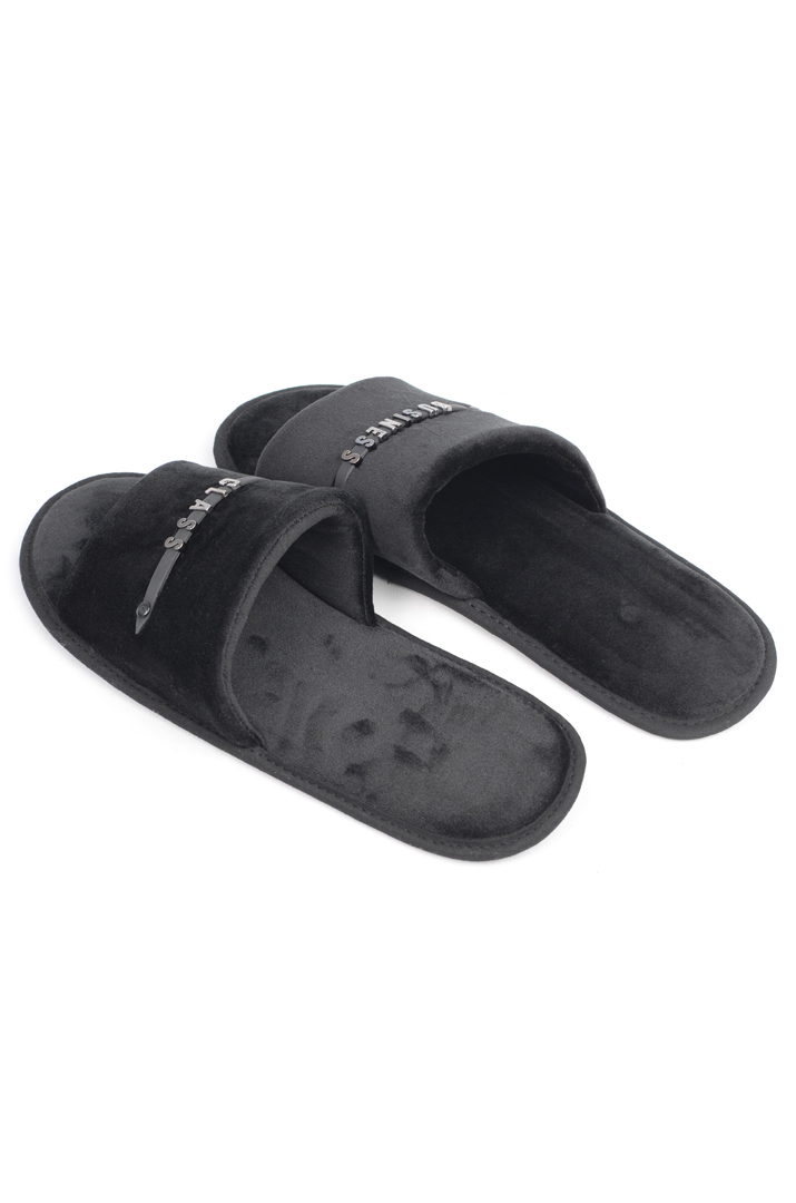 Тапочки открытые с надписью больших размеров