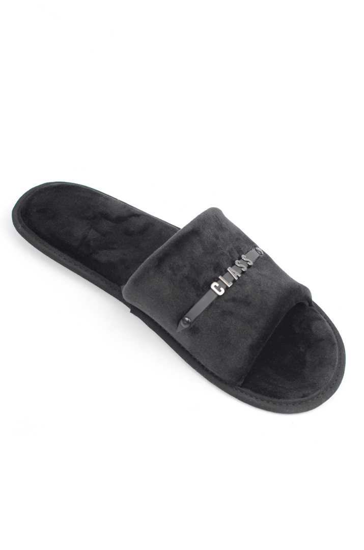 Тапочки открытые с надписью больших размеров