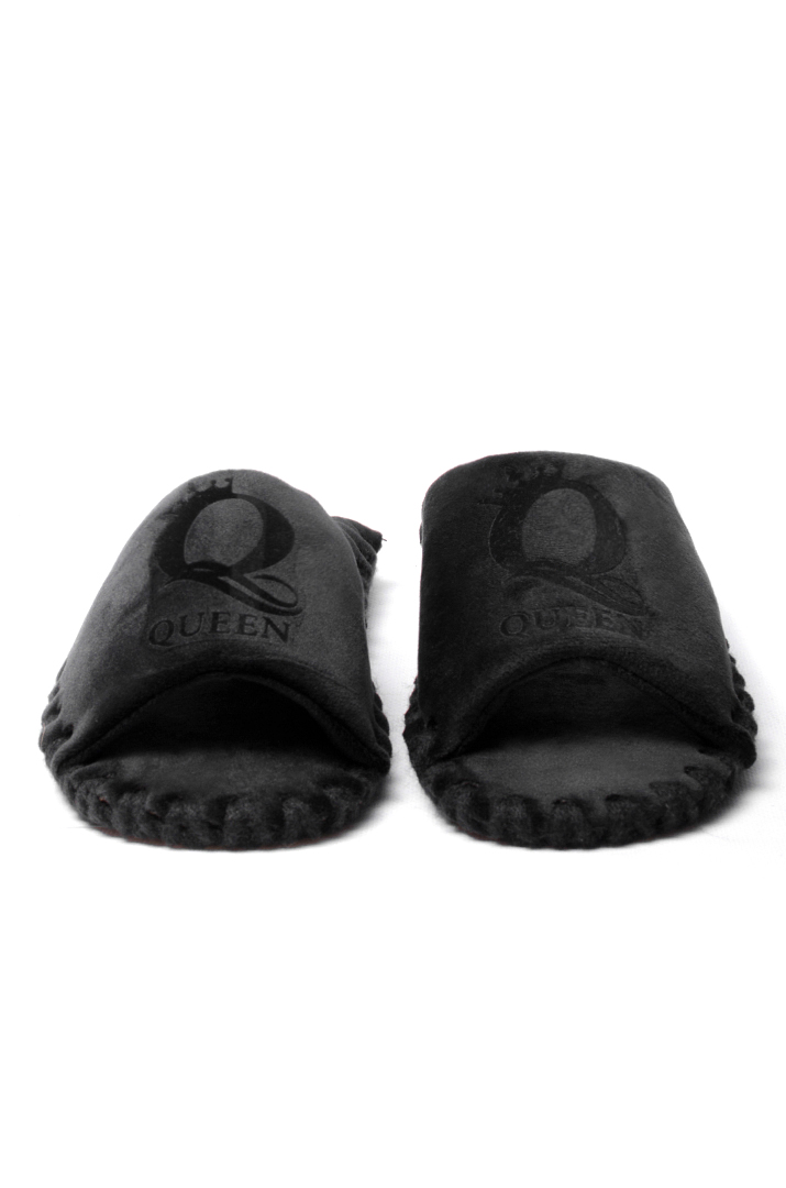 Тапочки с надписью Queen больших размеров