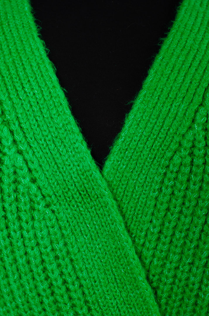 Кардиган короткий вязаный на запах с завязками универсальный размер