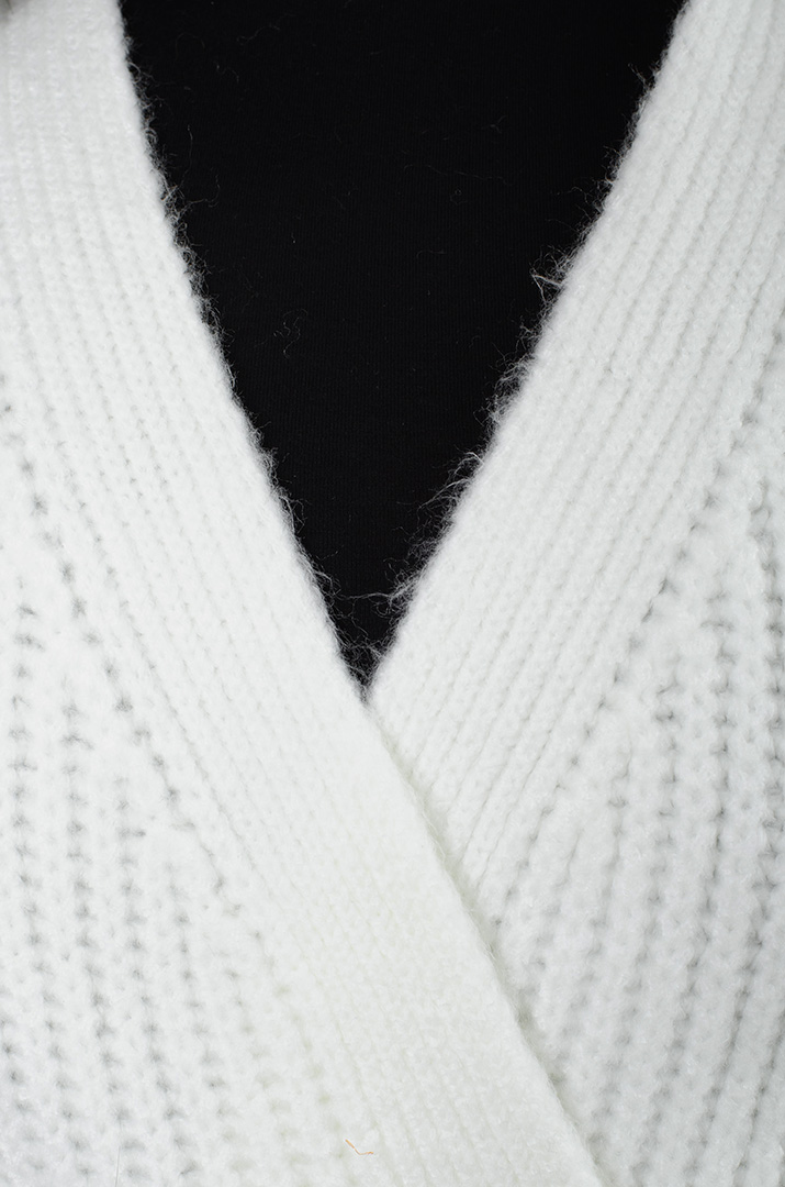 Кардиган короткий вязаный на запах с завязками универсальный размер