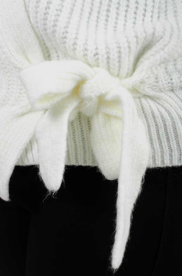 Кардиган короткий вязаный на запах с завязками универсальный размер