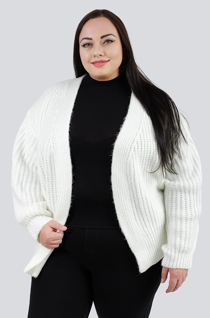 Кардиган короткий вязаный на запах с завязками универсальный размер