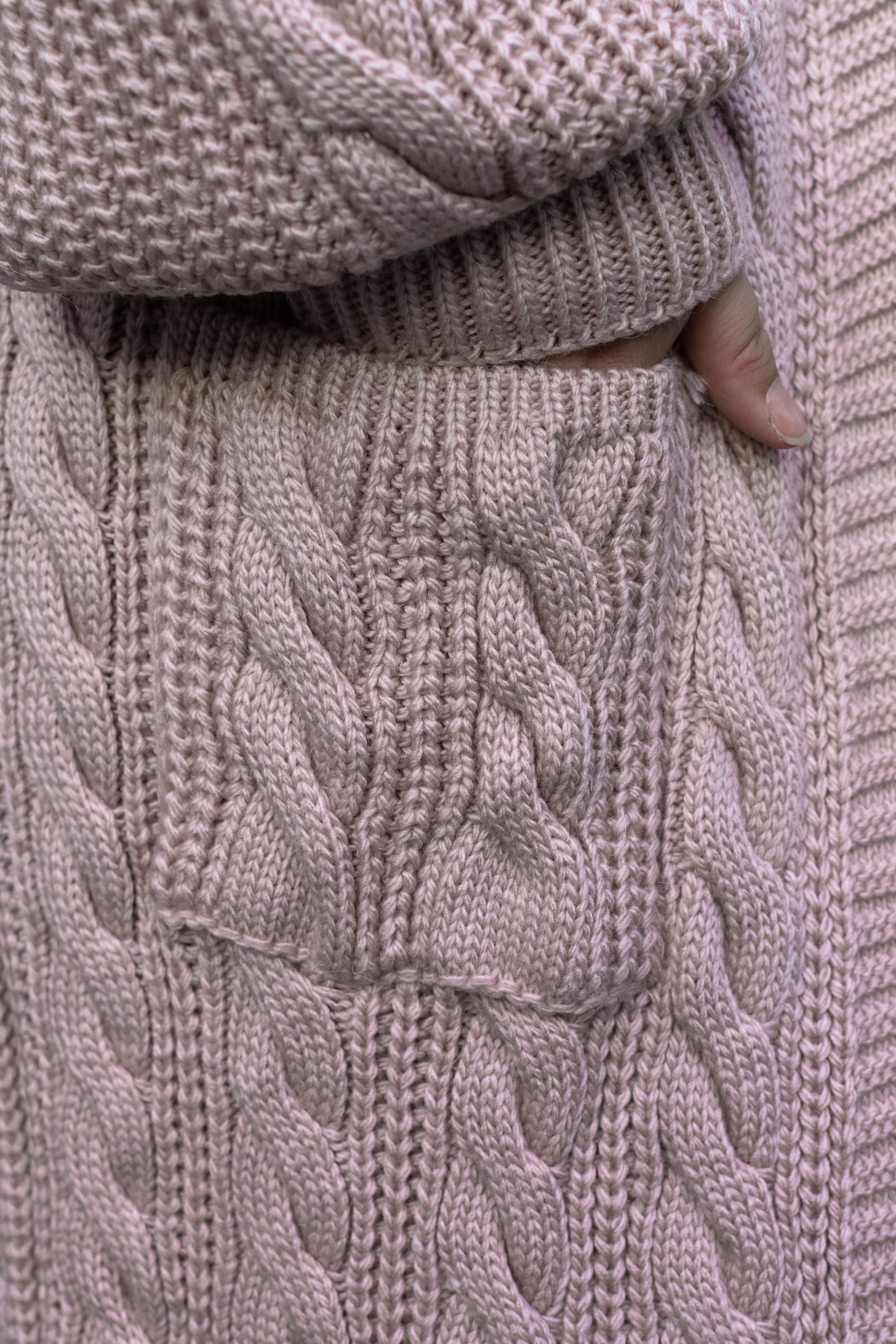 Кардиган длинный вязаный батал