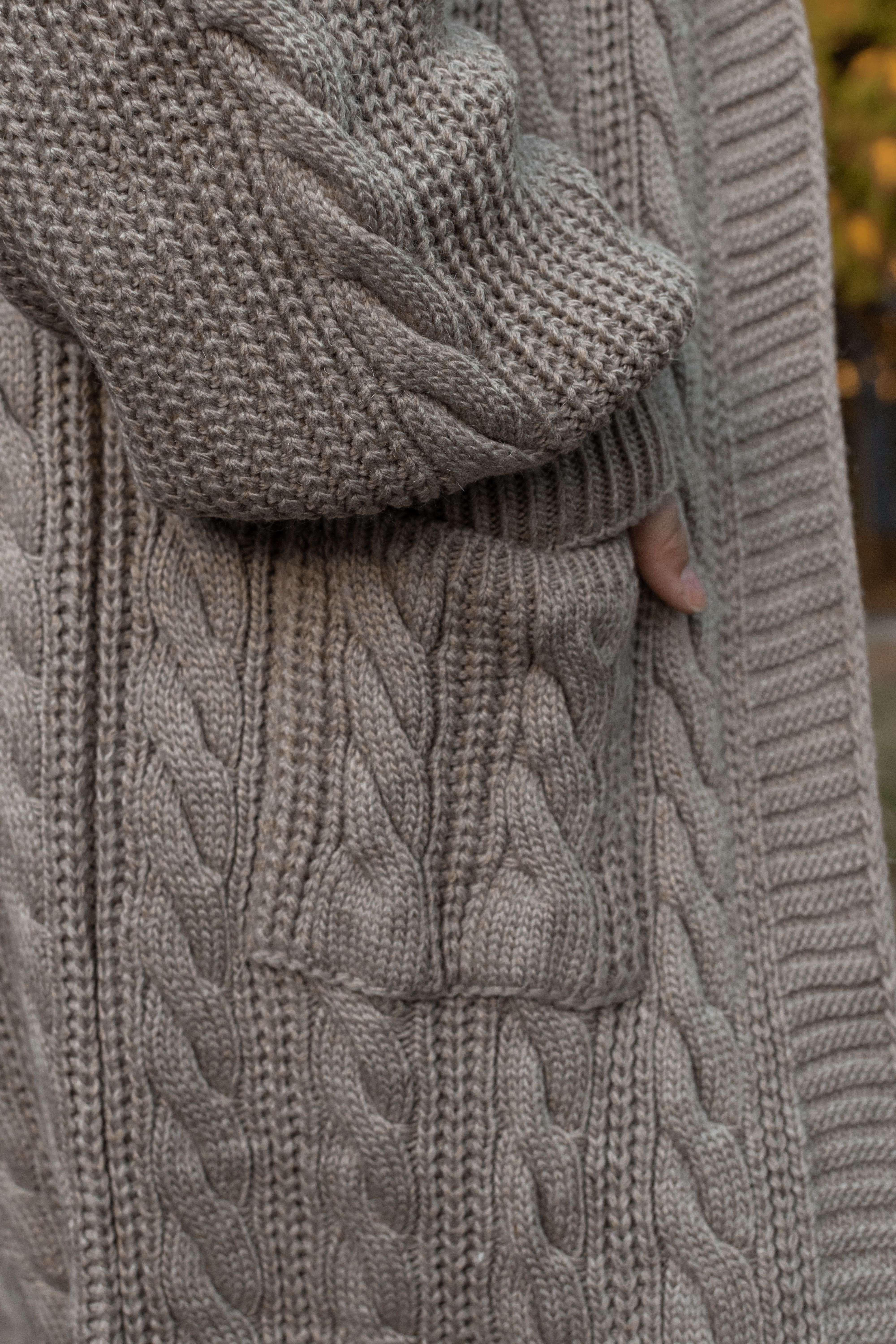 Кардиган длинный вязаный батал