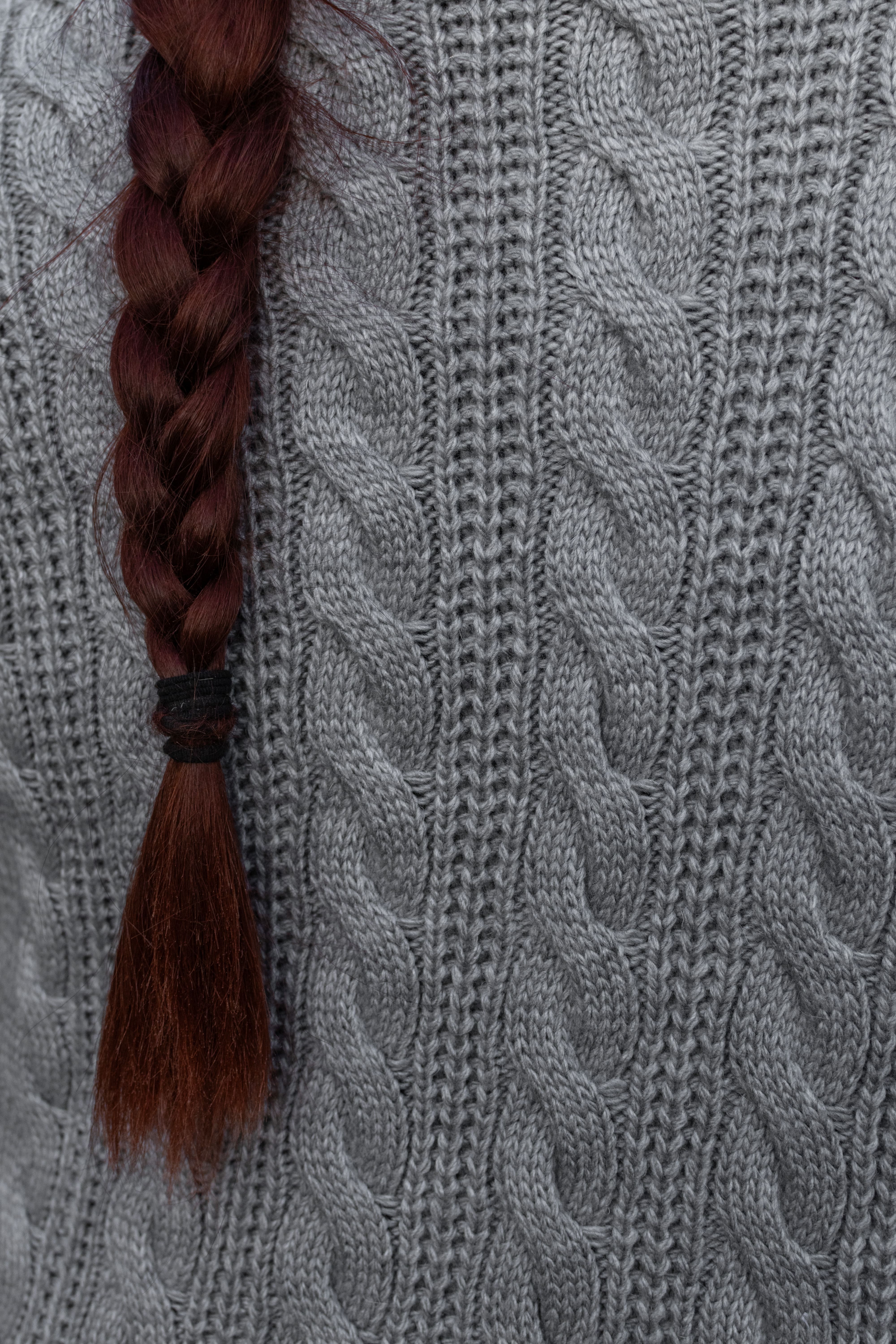 Кардиган длинный вязаный батал