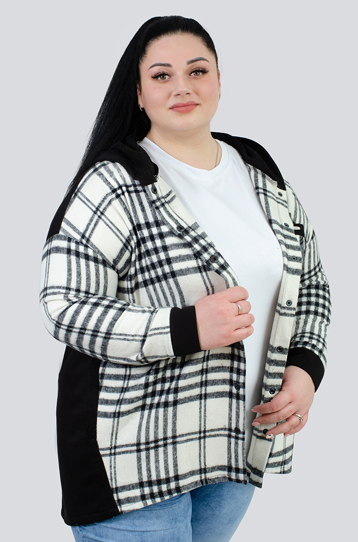 Кардиган з капюшоном великих розмірів