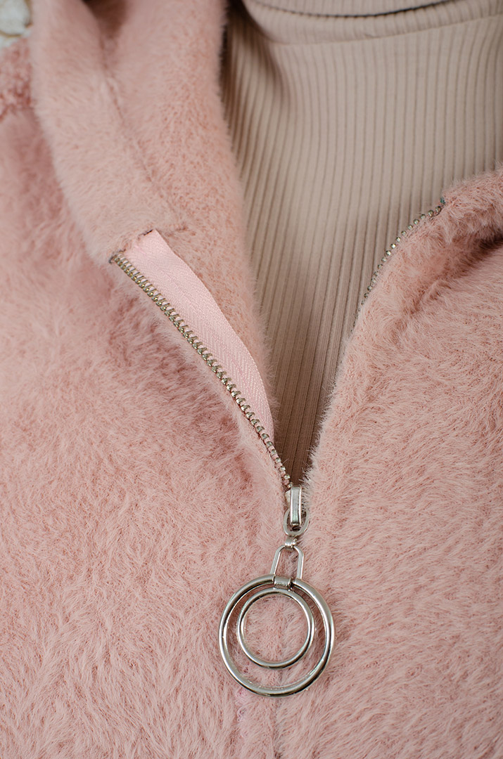 Кофта коротка зі штучного хутра великих розмірів