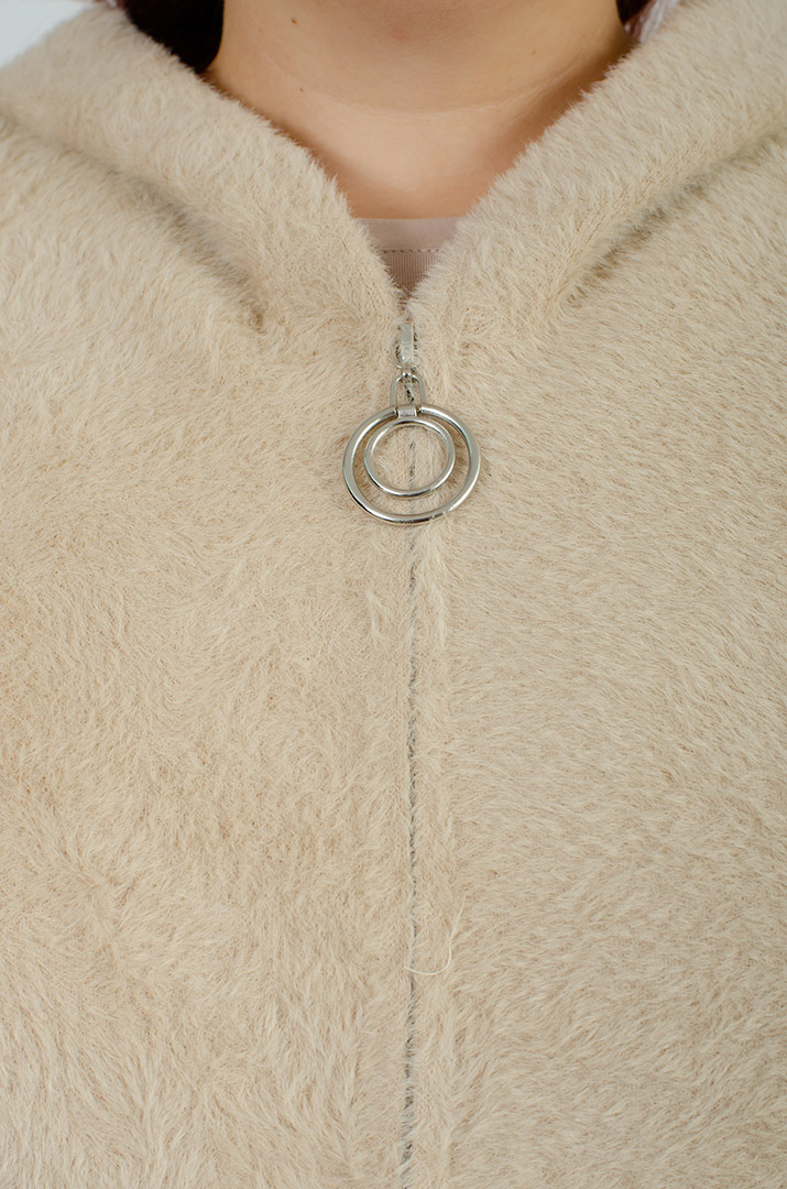 Кофта коротка зі штучного хутра великих розмірів