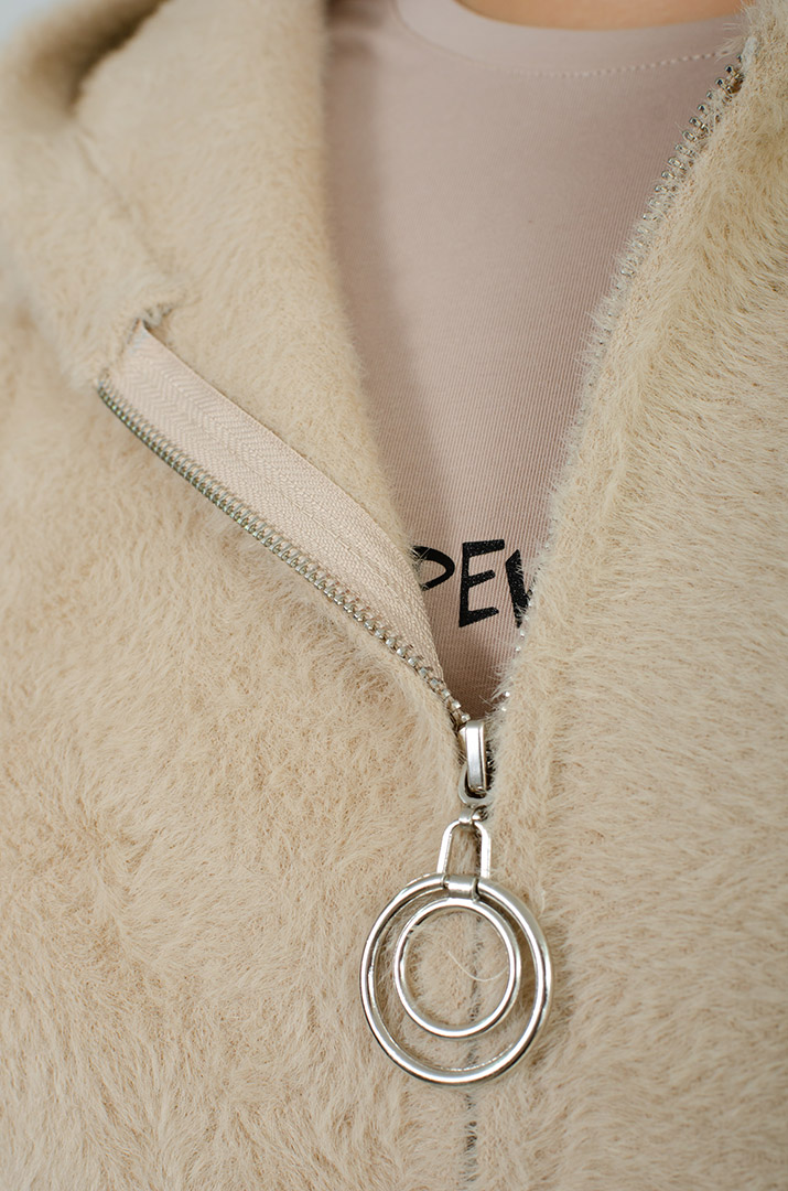 Кофта коротка зі штучного хутра великих розмірів