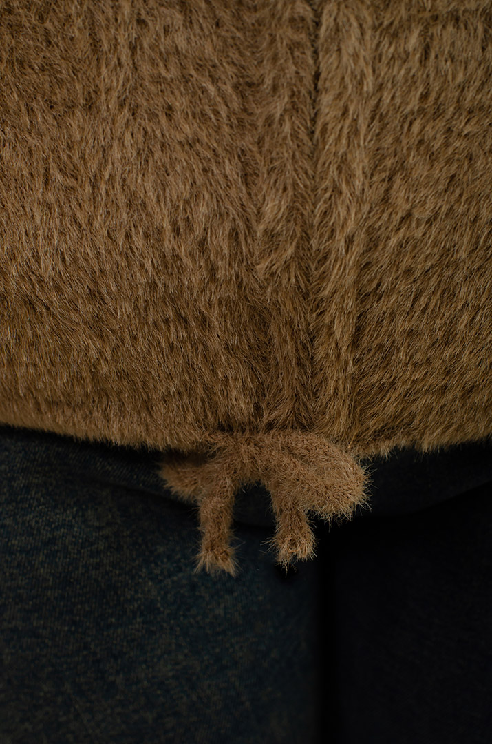 Кофта коротка зі штучного хутра великих розмірів