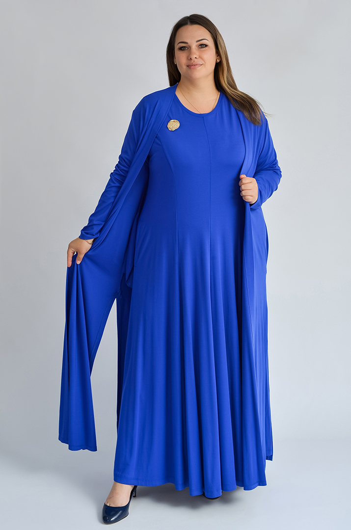 Кардиган довгий з розрізами великих розмірів