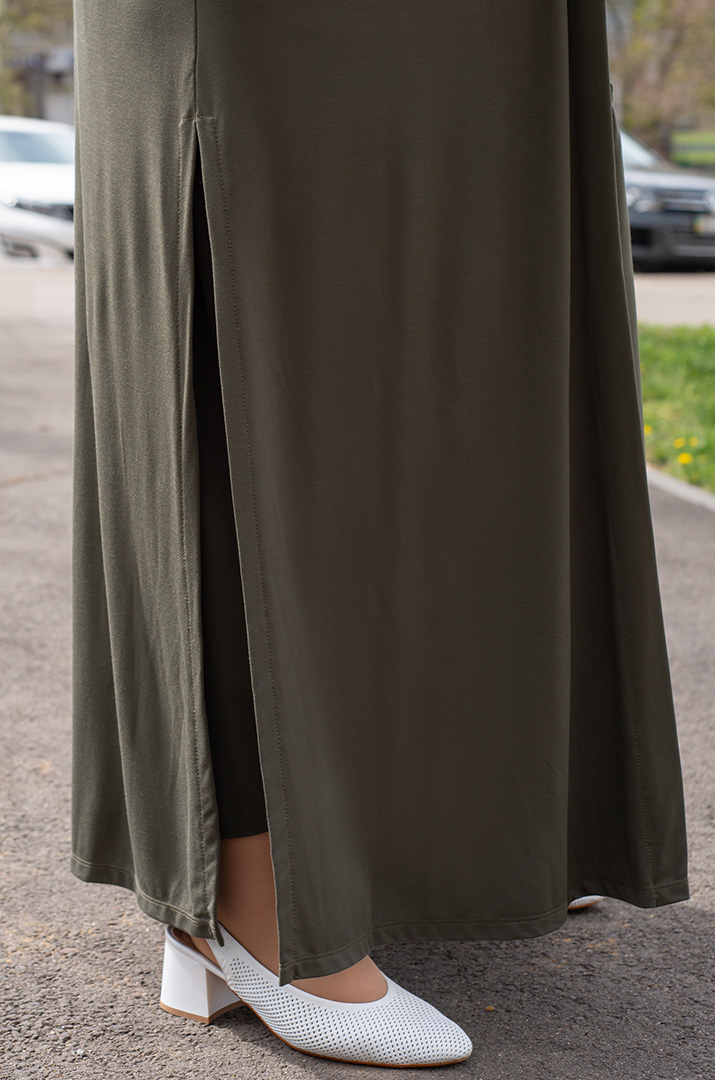 Кардиган довгий з розрізами великих розмірів