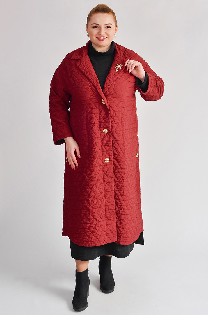 Кардиган з декоративною прикрасою та стьобаною фактурою великих розмірів