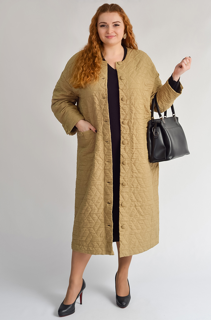 Кардиган довгий з рельєфною фактурою великих розмірів