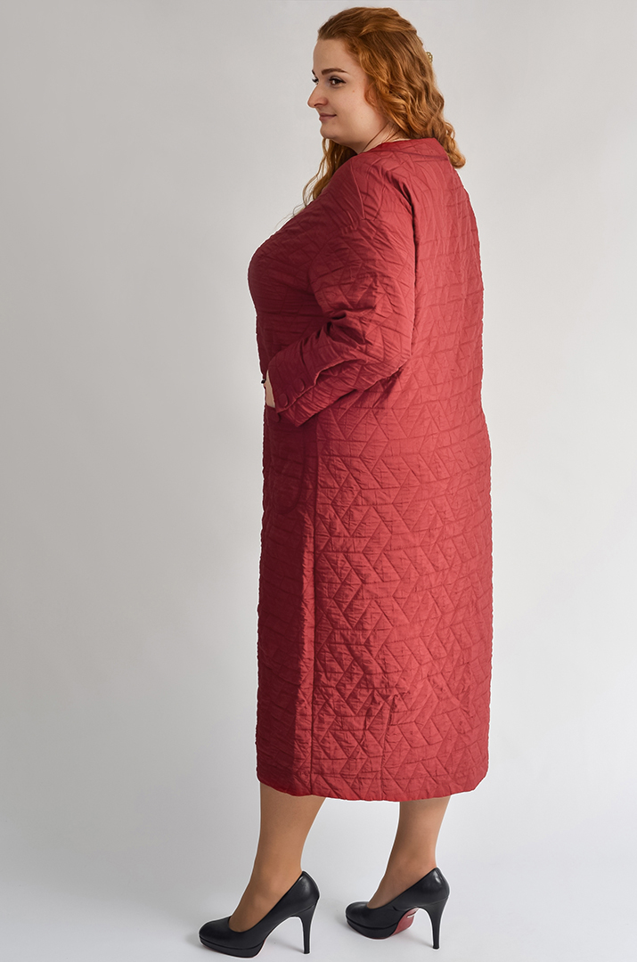 Кардиган довгий з рельєфною фактурою великих розмірів