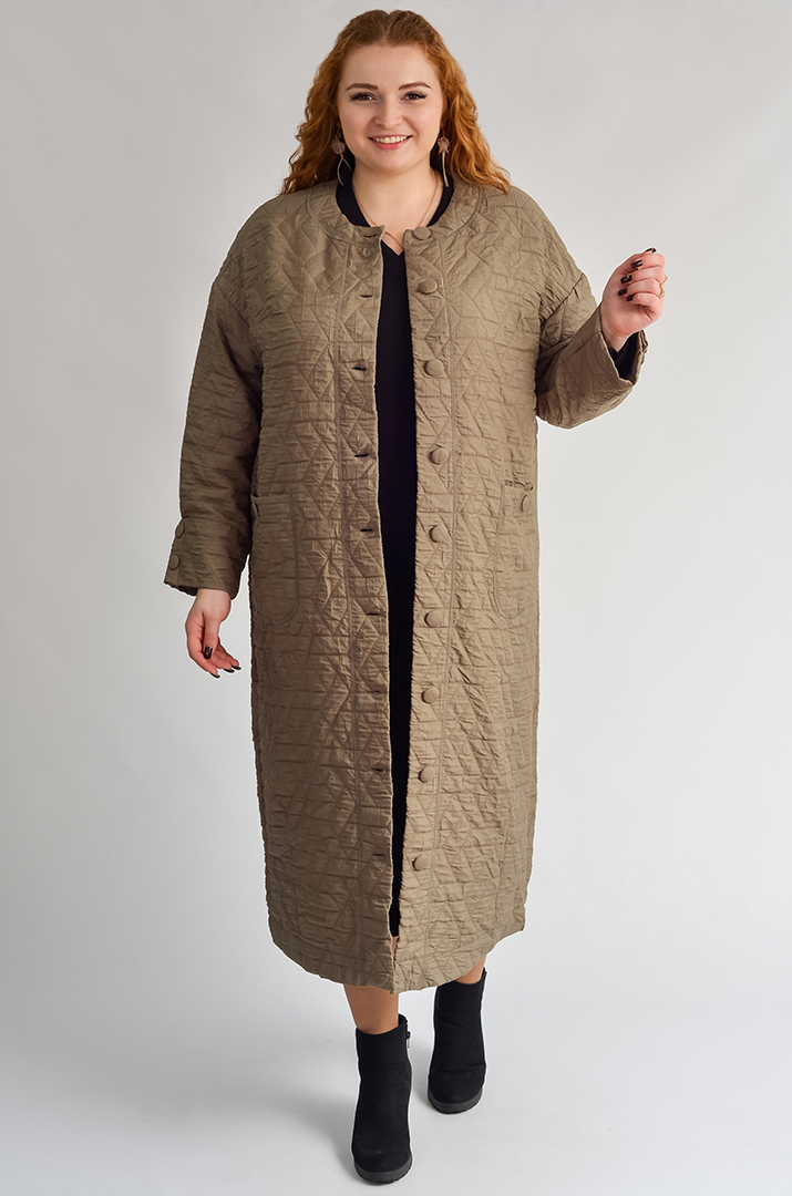 Кардиган довгий з рельєфною фактурою великих розмірів