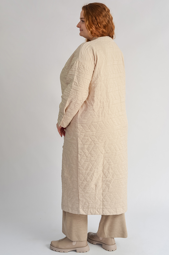 Кардиган довгий з рельєфною фактурою великих розмірів