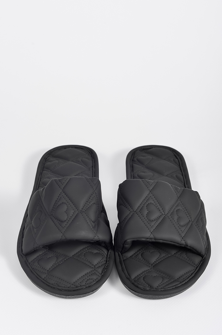 Капці чорного кольору з декоративною строчкою великих розмірів