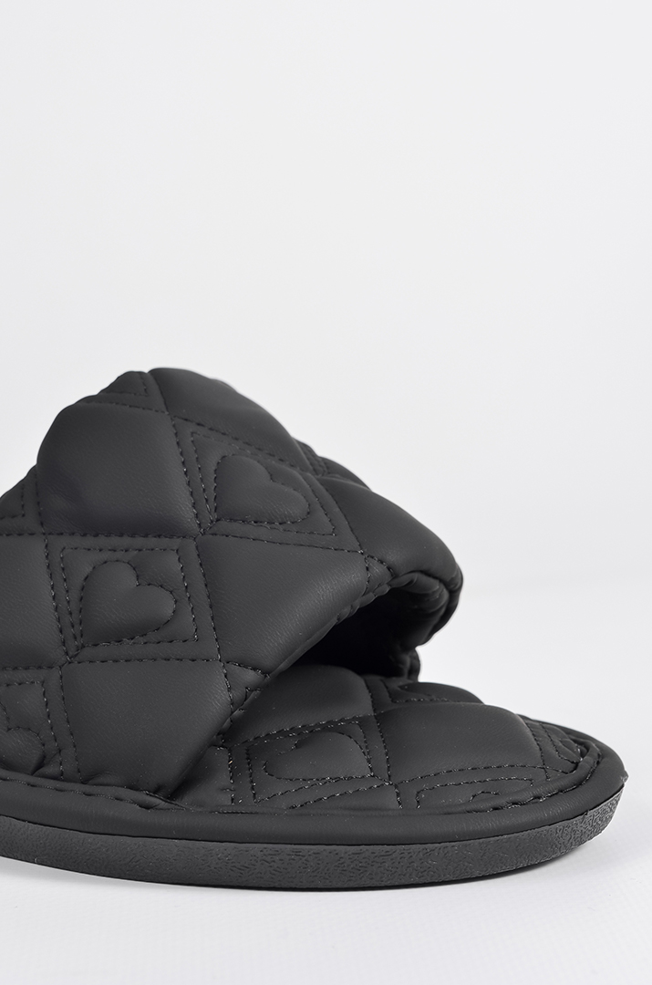 Капці чорного кольору з декоративною строчкою великих розмірів