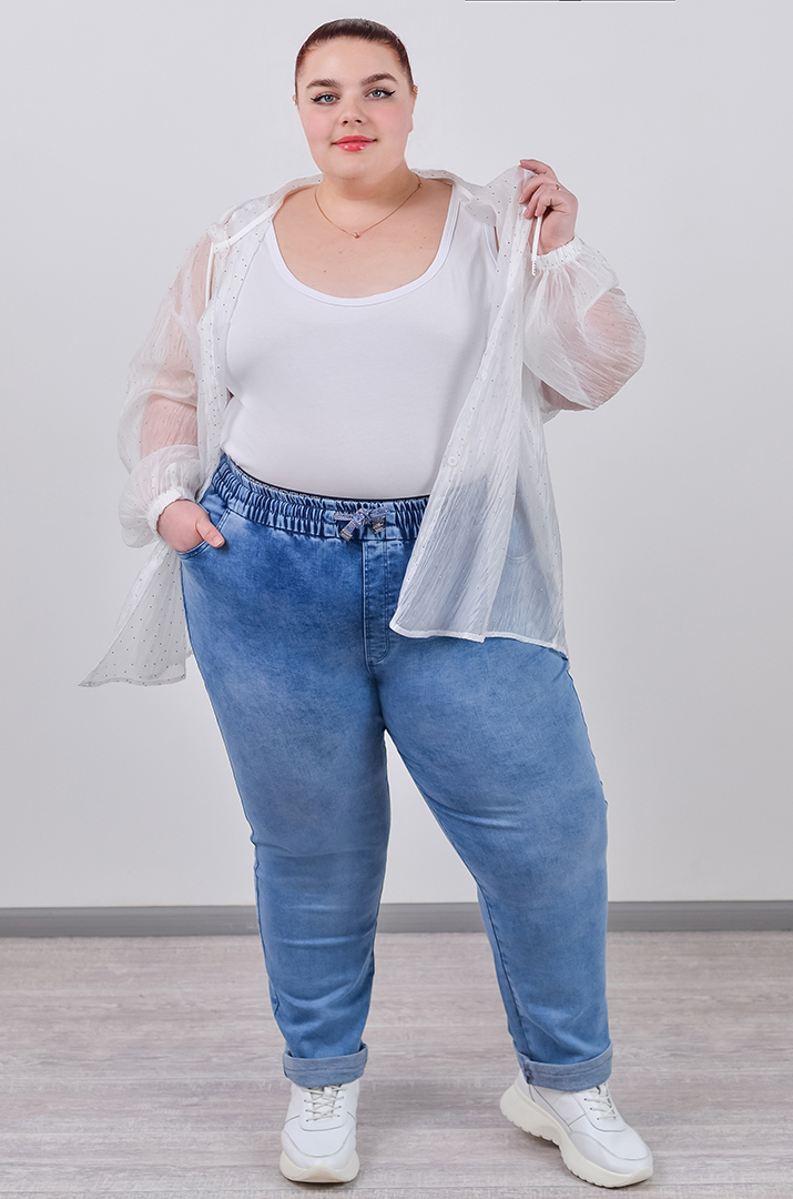 Кардиган з органзи з декоративними камінчиками великих розмірів