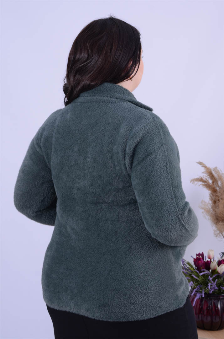 Піджак теплий з ґудзиками оверсайз великих розмірів