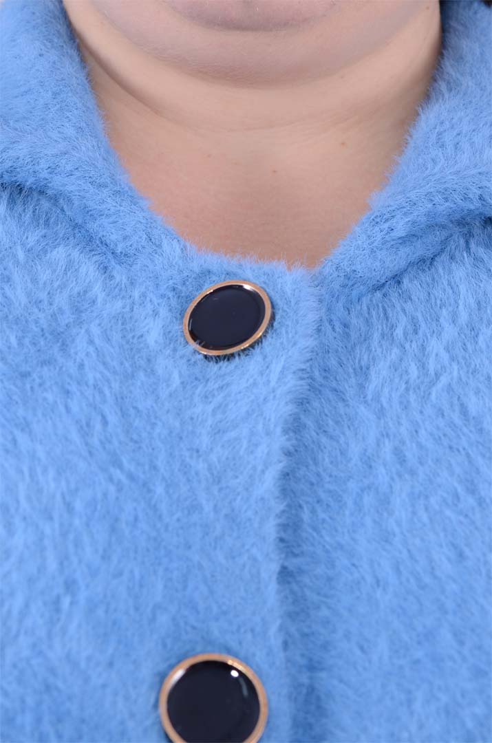 Піджак теплий з ґудзиками оверсайз великих розмірів