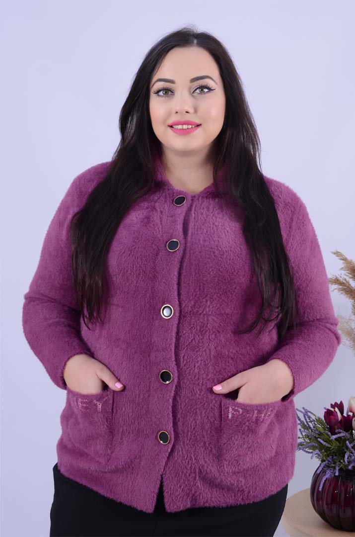 Піджак теплий з ґудзиками оверсайз великих розмірів