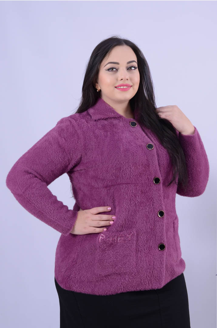 Піджак теплий з ґудзиками оверсайз великих розмірів