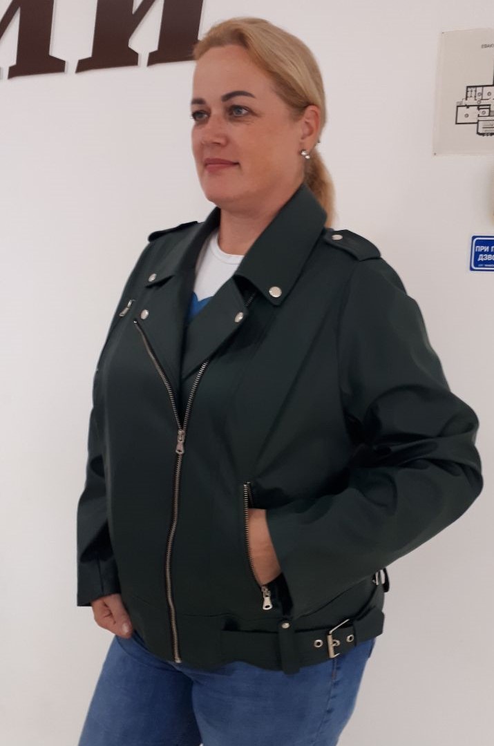 Косуха из эко-кожи в разных цветах супер батал