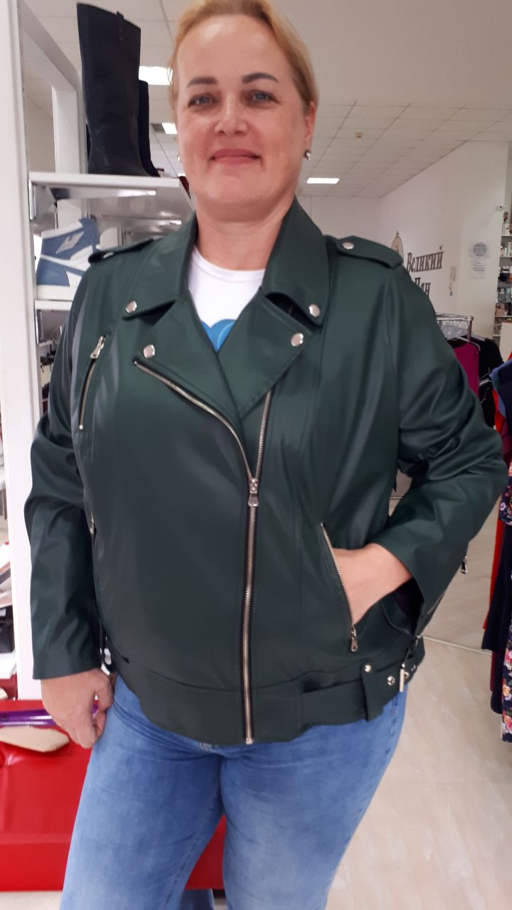 Косуха из эко-кожи в разных цветах супер батал