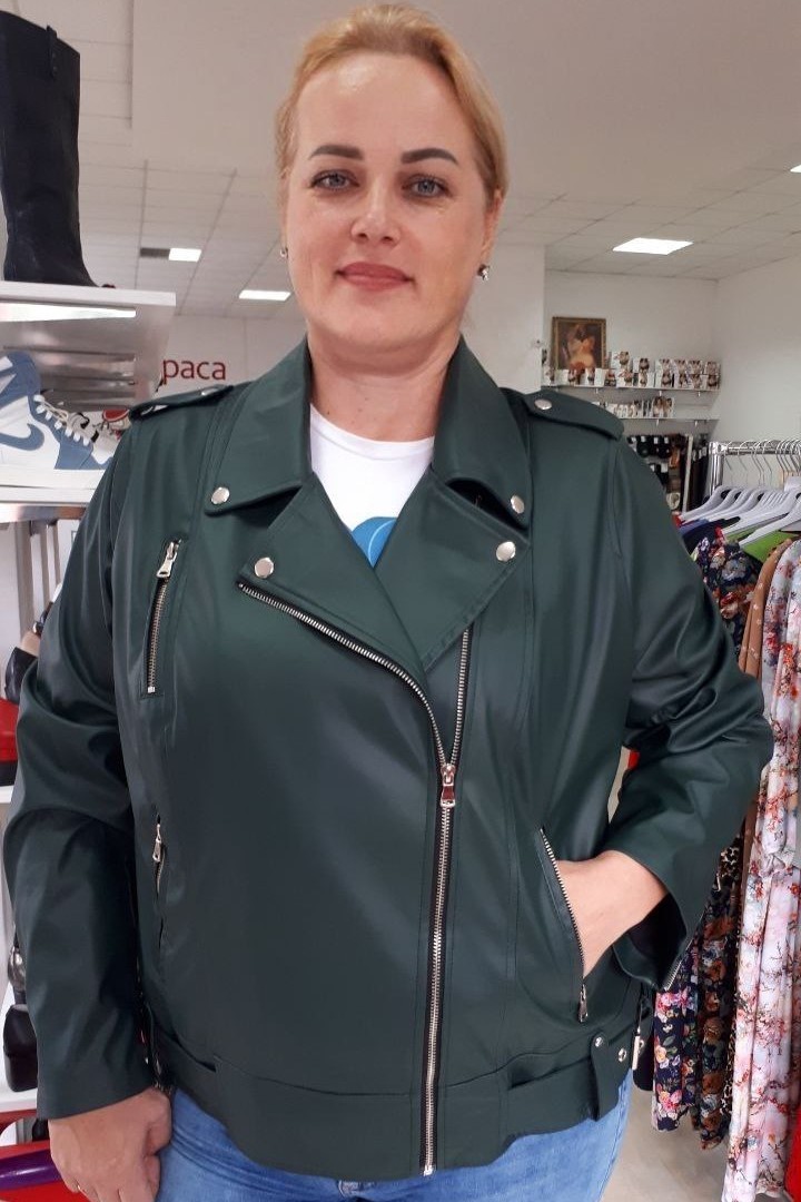 Косуха из эко-кожи в разных цветах супер батал