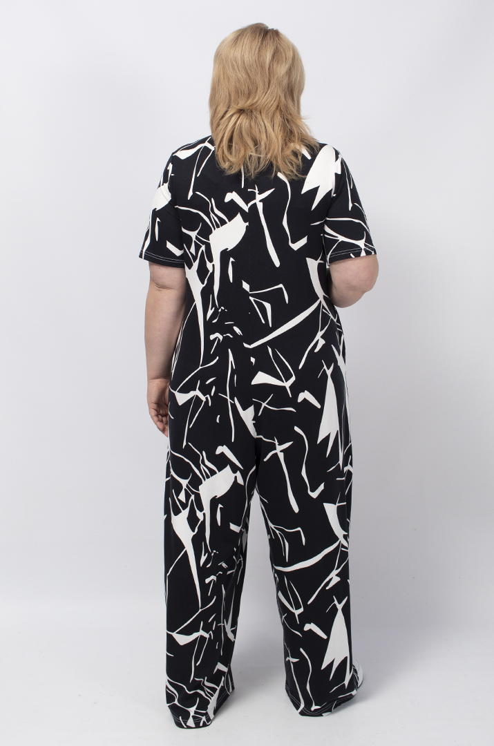 Комбінезон в абстрактний принт батал