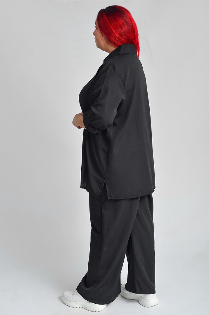 Костюм штапельний у асиметричному дизайні великих розмірів