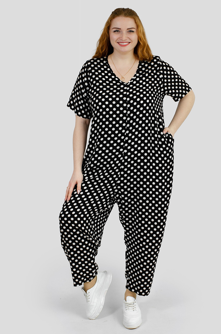 Комбінезон в горох великих розмірів