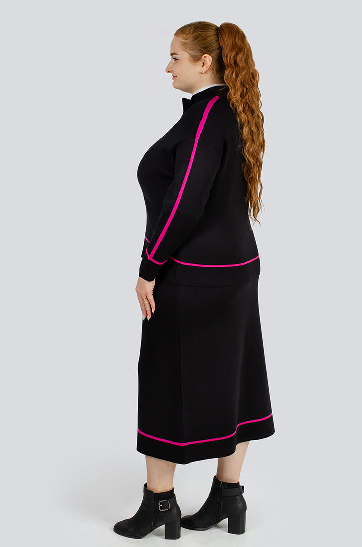 Костюм в'язаний мастерка+спідниця великих розмірів