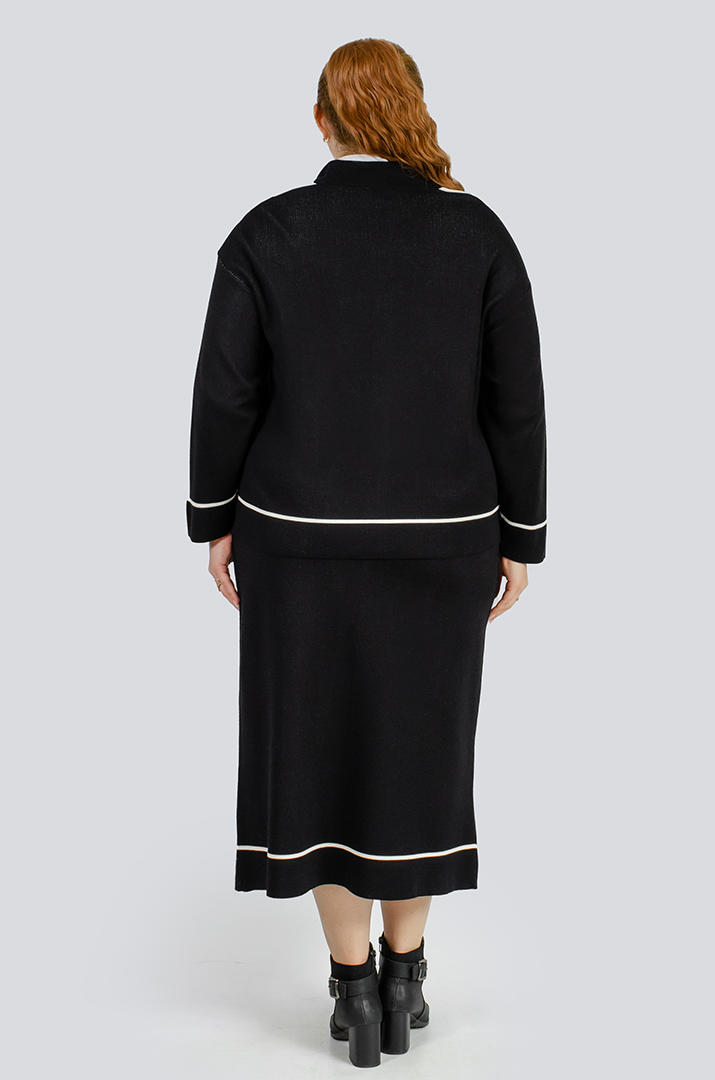 Костюм в'язаний мастерка+спідниця великих розмірів